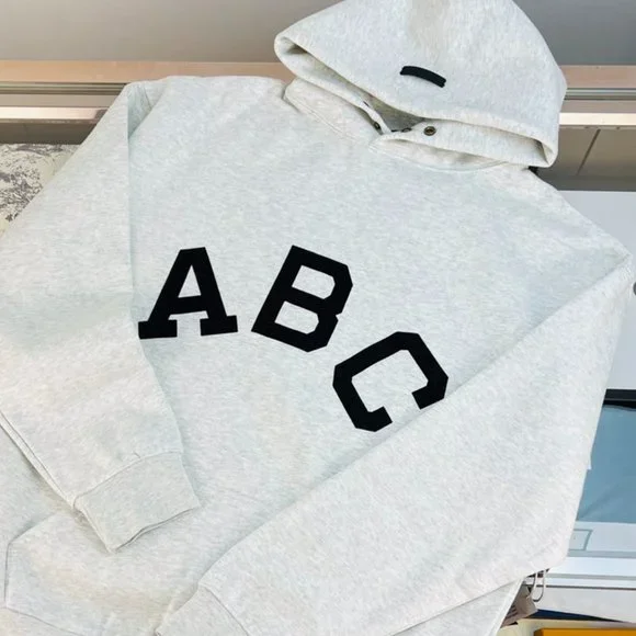 Hooded Sweatshirt Abc Sweatshirt Double Weight Pullover Hoodie